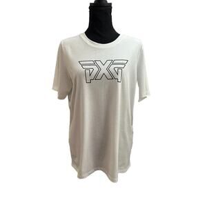 PXG Women's Outline Logo White Golf T-Shirt Short Sleeves NWT
